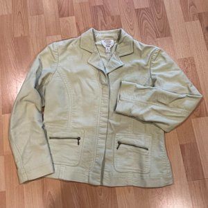 Talbot's Petites Light Green Jacket Size 6